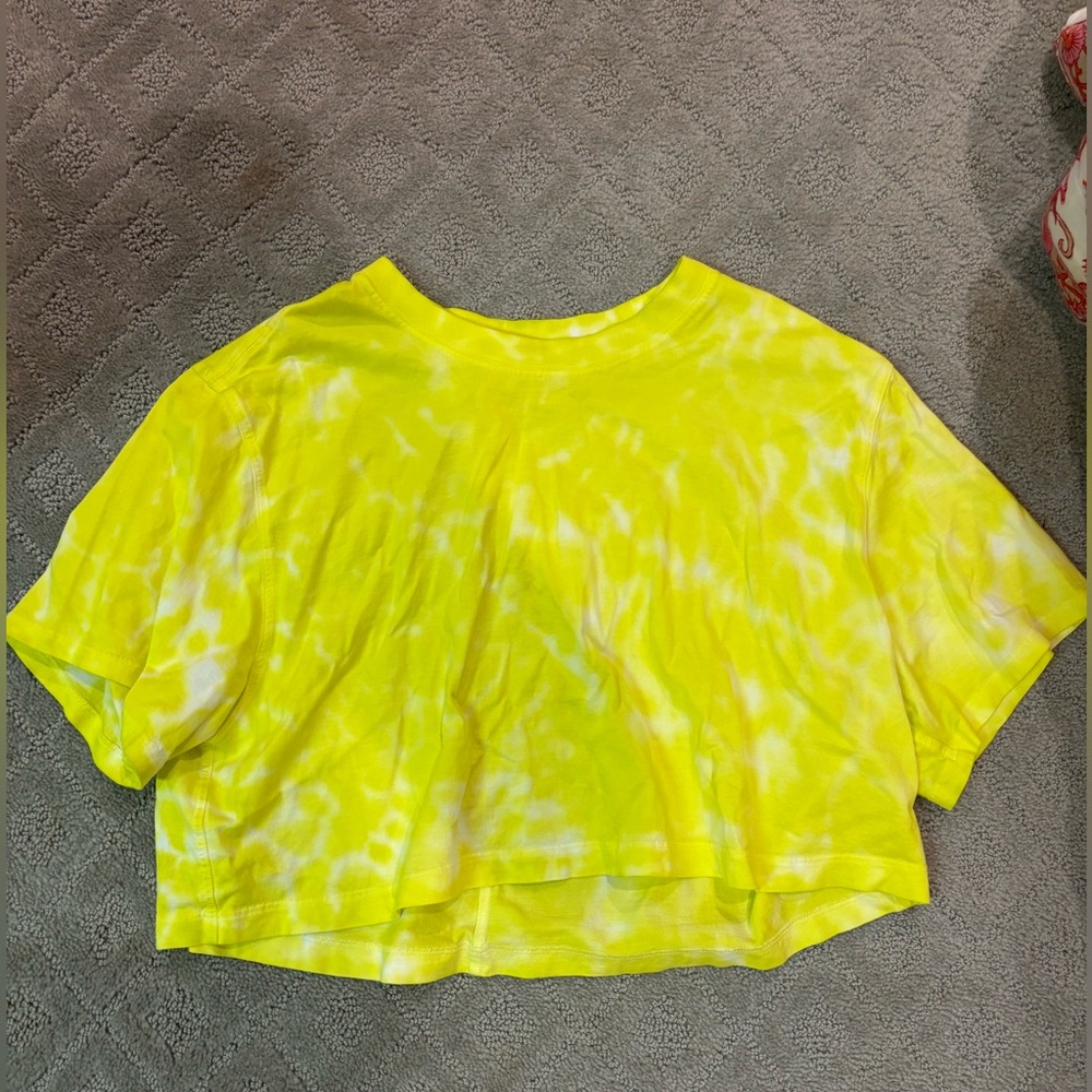 Lululemon All Yours Cropped Tee Tie Dye